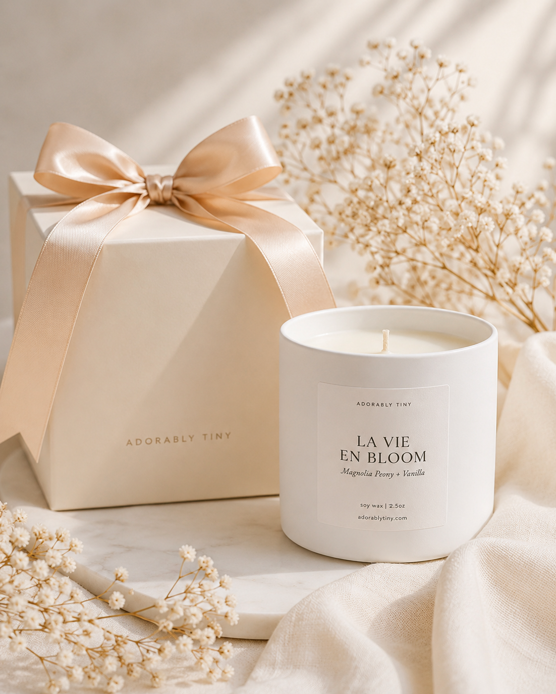 Ready-to-gift box with candle